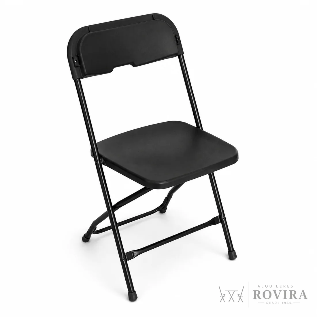 Silla estándar negra con patas negras, foto de producto